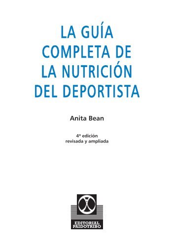 Anita Bean - Editorial Paidotribo