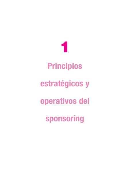 Principios estratégicos y operativos del sponsoring