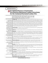 An Updated Review of Automated Percutaneous ... - Pain Physician