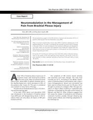 Neuromodulation in the Management of Pain from ... - Pain Physician