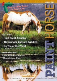 PH - DEC/JAN COVER 2007 - Paint Horse Association of Australia