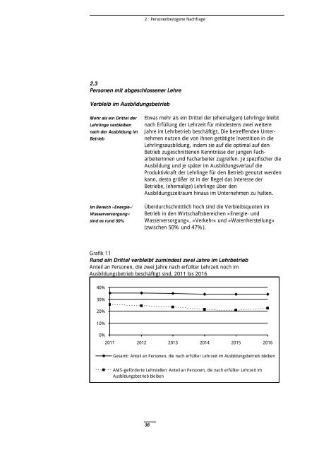 Bericht âLehrlingsausbildung: Angebot und Nachfrage. Entwicklung