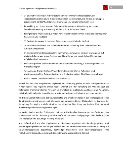 Evaluierung â Integration arbeitsmarktferner Personen - Territoriale ...