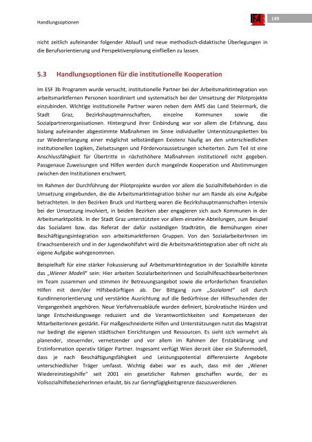 Evaluierung â Integration arbeitsmarktferner Personen - Territoriale ...