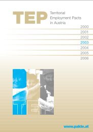 Territorial Employment Pacts in Austria 2003