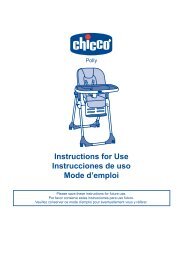 Instructions for Use Instrucciones de uso Mode d'emploi - Chicco