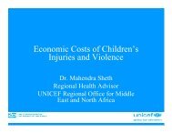 Economic Costs of Children's Injuries and Violence