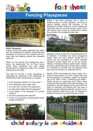 Fencing Playspaces - Kidsafe NSW