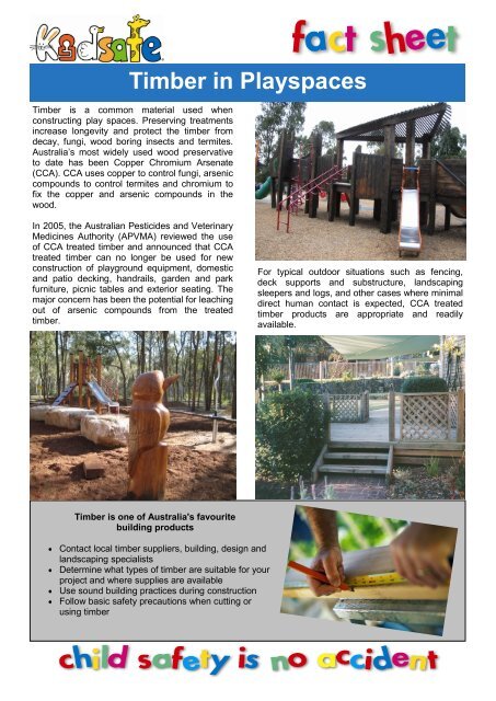 Timber in Playspaces - Kidsafe NSW