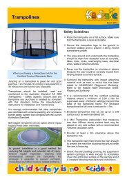 Trampolines - Kidsafe NSW