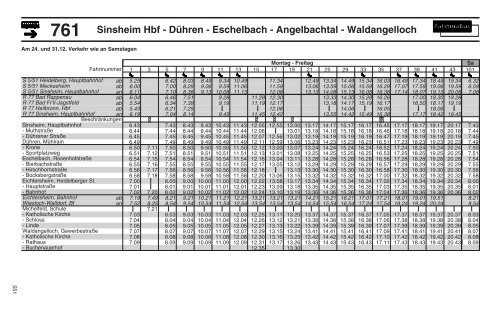 Fahrplan Linie 761 GÃ¼ltig ab 08.07.2013 - Palatina Bus