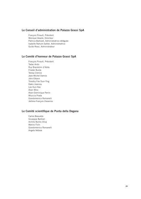 dossier de presse (pdf file, 500 Kb) - Palazzo Grassi