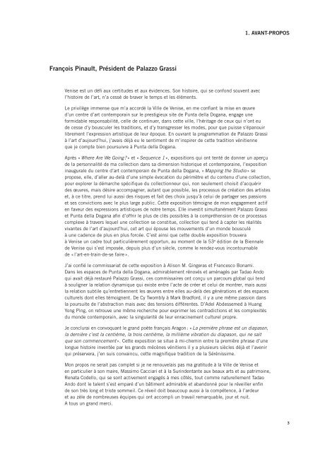 dossier de presse (pdf file, 500 Kb) - Palazzo Grassi