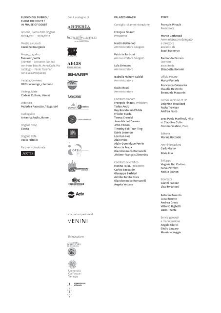 cartella stampa (pdf file - 480 Kb) - Palazzo Grassi