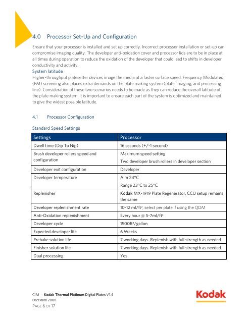 Customer Information Manual - Kodak