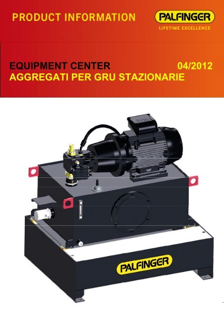 equipment center 04/2012 aggregati per gru stazionarie - Palfinger