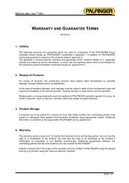 WARRANTY AND GUARANTEE TERMS - Palfinger