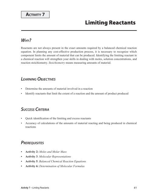 Limiting Reactants