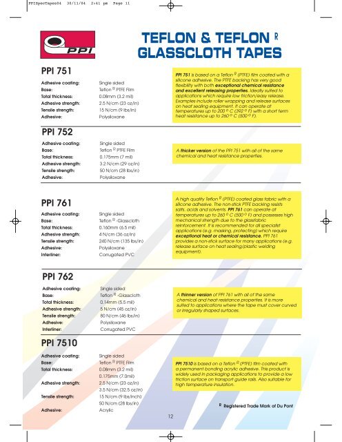 Specialty Catalogue - PPI Adhesive Products