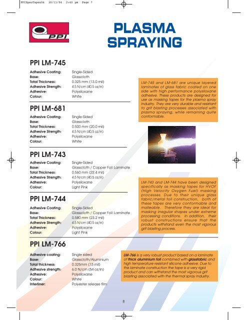 Specialty Catalogue - PPI Adhesive Products