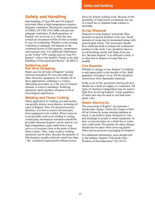 Kapton Data Sheet - Professional Plastics