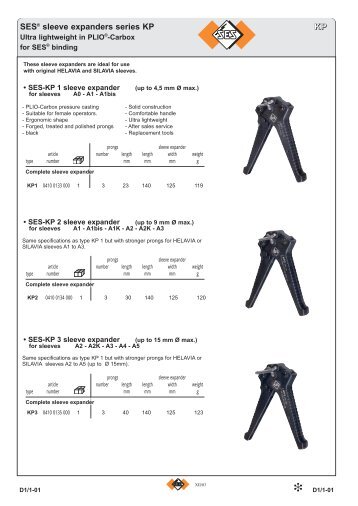 KKPP SESÂ® sleeve expanders series KP - Vanpee