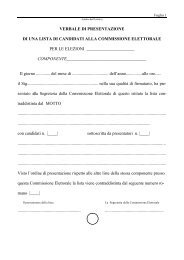 verbale di presentazione di una lista di candidati alla commissione ...