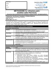 Methadone for refractory pain shared care protocol - Palliativedrugs ...