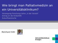 Dr. Sittl - Palliativmedizin - UniversitÃ¤tsklinikum Erlangen