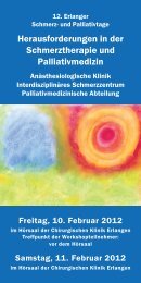 Programm - Palliativmedizin - UniversitÃ¤tsklinikum Erlangen