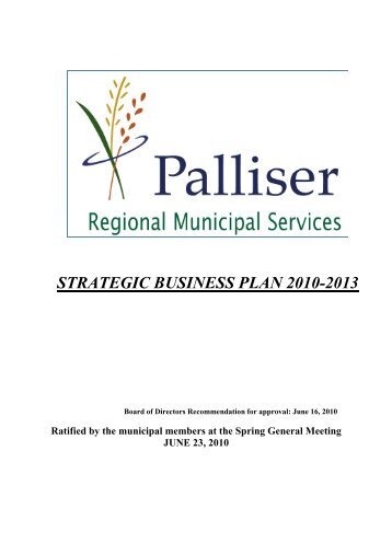 Strategic Plan - Palliser Regional Municipal Services