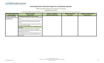 FEAPS Crosswalk to Marzano Art and Science of Teaching