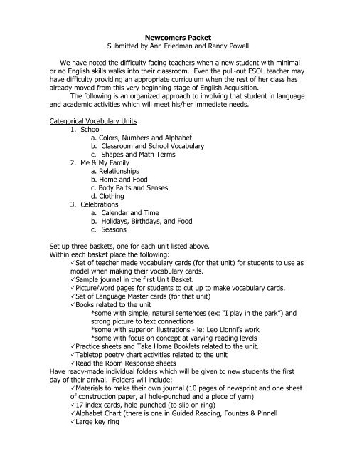 Newcomers Packet - The School District of Palm Beach County