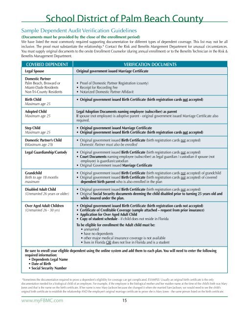 Benefit Reference Guide - The School District of Palm Beach County