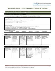 Marzano Protocol: Lesson Segments Enacted on the Spot