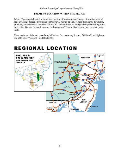 Palmer Township Comprehensive Plan Plan