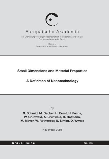Small Dimensions and Material Properties A Definition of ...