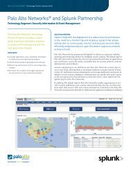 Palo Alto Networks and Splunk Partnership