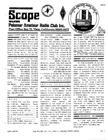 1994 - Palomar Amateur Radio Club