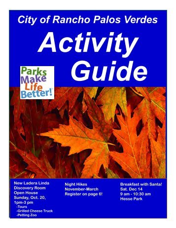 City of Rancho Palos Verdes Recreation & Parks Activity Guide