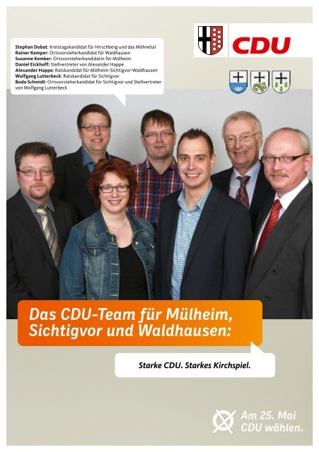Das CDU-Team für Mülheim, Sichtigvor und Waldhausen: