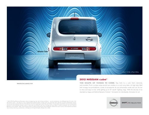 2011 Nissan cube® | Brochure | Nissan USA - Motorwebs