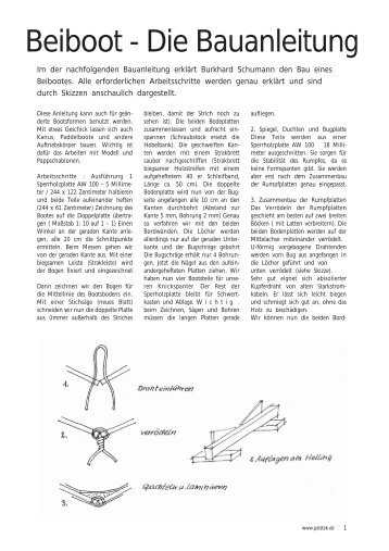 Beiboot - Die Bauanleitung - Palstek