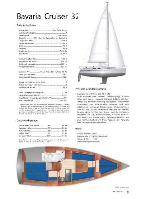 Bavaria Cruiser 32 S - Palstek