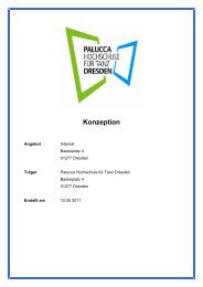 Konzeption des Internats - Palucca Schule Dresden - Hochschule ...