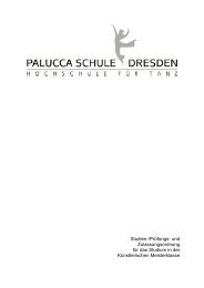 Studien-/PrÃ¼fungs - Palucca Schule Dresden - Hochschule fÃ¼r Tanz