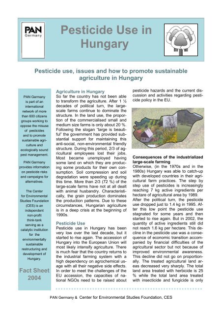 Pesticide Use in Hungary - Pestizid Aktions-Netzwerk eV