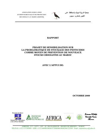 rapport projet de sensibilisation sur la problematique de stockage ...