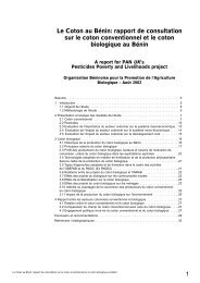 Le Coton au BÃ©nin - Pesticide Action Network UK