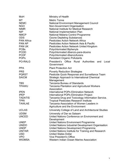 Tanzania Multi Stakeholder Map - WebNG